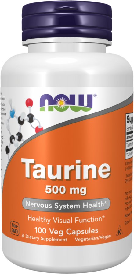 Таурин Now Foods Taurine Veg 500 мг (100 капсул)