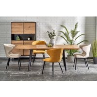 Кухонный стол Halmar Dickson 2 150-210/90x75 (натуральный/черный)