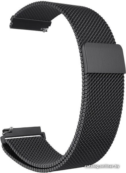 Браслет Rumi Milanese loop металлический 22 мм (черный)