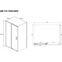 Душевой уголок Aquabath AB-11C-1290-2000