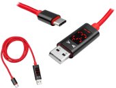 LX8578 USB Type-A - USB Type-C (1 м, красный)