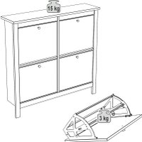 Тумба для обуви Mio Tesoro Сага 113x108 2.08.10.180.1 (белый) в Гомеле