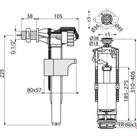 Комплект арматуры Alcaplast SA2000K-1/2