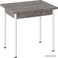 Кухонный стол Трия Родос Тип 2 с опорой d40 (белый муар/ателье темный)