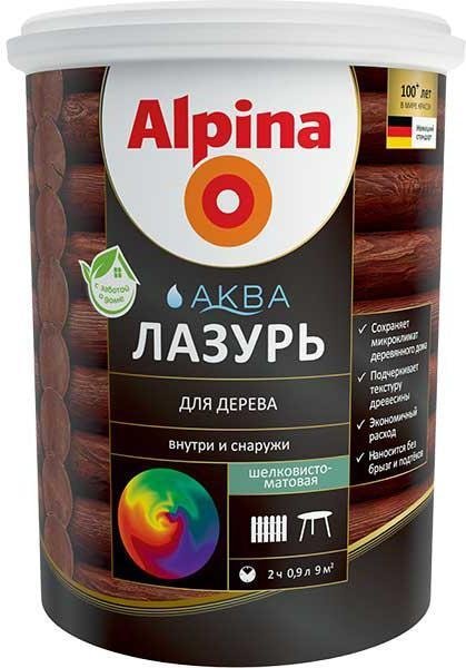 

Лазурь Alpina Аква 0.9 л (рябина)