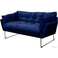 Диван Brioli Анико двухместный (V11/темно-синий)