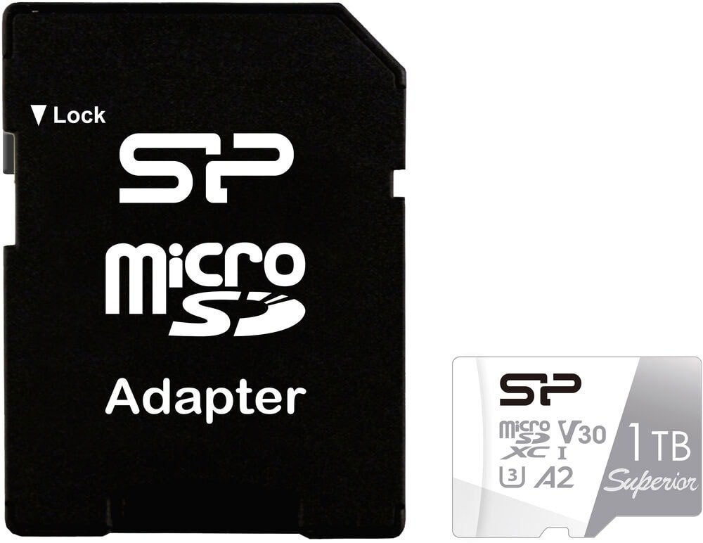 

Карта памяти Silicon-Power Superior microSDXC SP001TBSTXDA2V20SP 1TB (с адаптером)