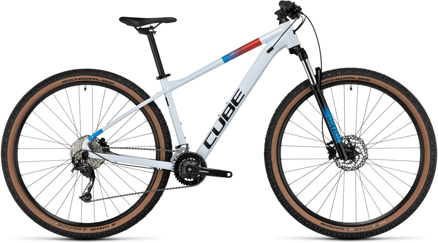 

Велосипед Cube Aim SLX 27.5 S 2024 (white'n'blue'n'red)