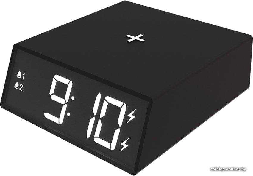 Настольные часы с беспроводной зарядкой Ritmix RRC-910Qi