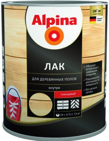 

Лак Alpina Для деревянных полов (шелковисто-матовый, 0.75 л)