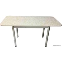 Кухонный стол Solt Мила 1 (мрамор белый/ноги круглые хром)