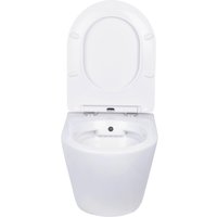 Унитаз подвесной Roxen Antares Bidet в комплекте с инсталляцией StounFix Dual Fresh 6 в 1 968457 (кнопка: брашированное золото)