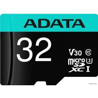 Карта памяти ADATA Premier Pro AUSDH32GUI3V30SA2-RA1 microSDHC 32GB (с адаптером)