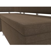 Угловой диван Лига диванов Стайл левый 114531L (рогожка коричневый)