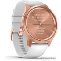 Гибридные умные часы Garmin Vivomove Style (розовое золото/белый)