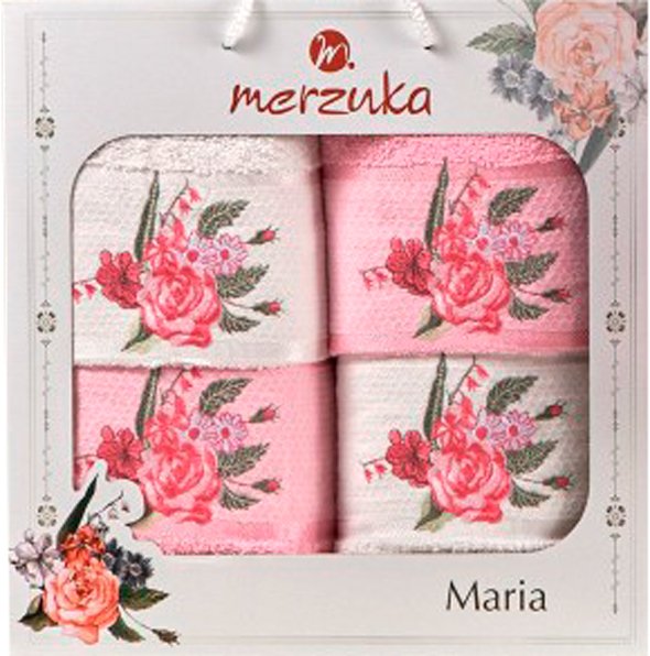 

Набор полотенец Merzuka Maria 11851 (4 шт, в коробке, розовый)