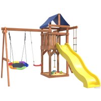 Игровой комплекс National Tree Company С качелями лодочка и гнездом Гексагон IgroWoods ДП-13