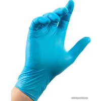 Нитровиниловые перчатки Wally Plastic M 100 шт (синий)
