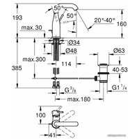 Смеситель Grohe Essence New M-Size 23462AL1 (темный графит, матовый)