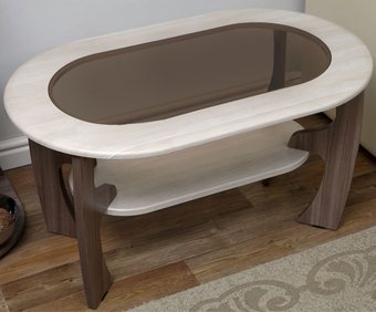 Журнальный столик Олмеко Маджеста-2 (ясень шимо темный/ясень шимо светлый)