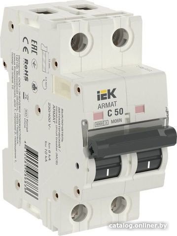 Выключатель автоматический IEK ARMAT M06N 2P C 50А AR-M06N-2-C050