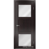 Межкомнатная дверь MDF-Techno Dominika 805 80x200 (орех темный, стекло лакобель белый)