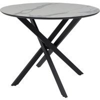 Кухонный стол Аврора Мехико 3Д D950 (камень белый/черный матовый)