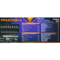 Набор трещотка с головками и битами Megatools MT-2462-5 (46 предметов)