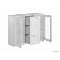 Комод Mio Tesoro Сириус 2 двери со стеклом и 3 ящика 117x95 2.02.03.380.1 (белый) в Бресте