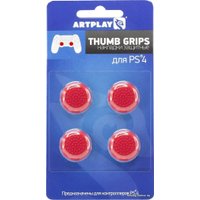 Накладки для стиков Artplays Thumb Grips для PS4 (4 шт., красный)