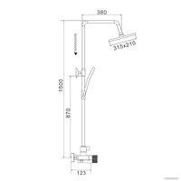Душевая система  Rose R1896T-6