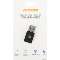 Wi-Fi/Bluetooth адаптер Digma DWA-BT4-N150