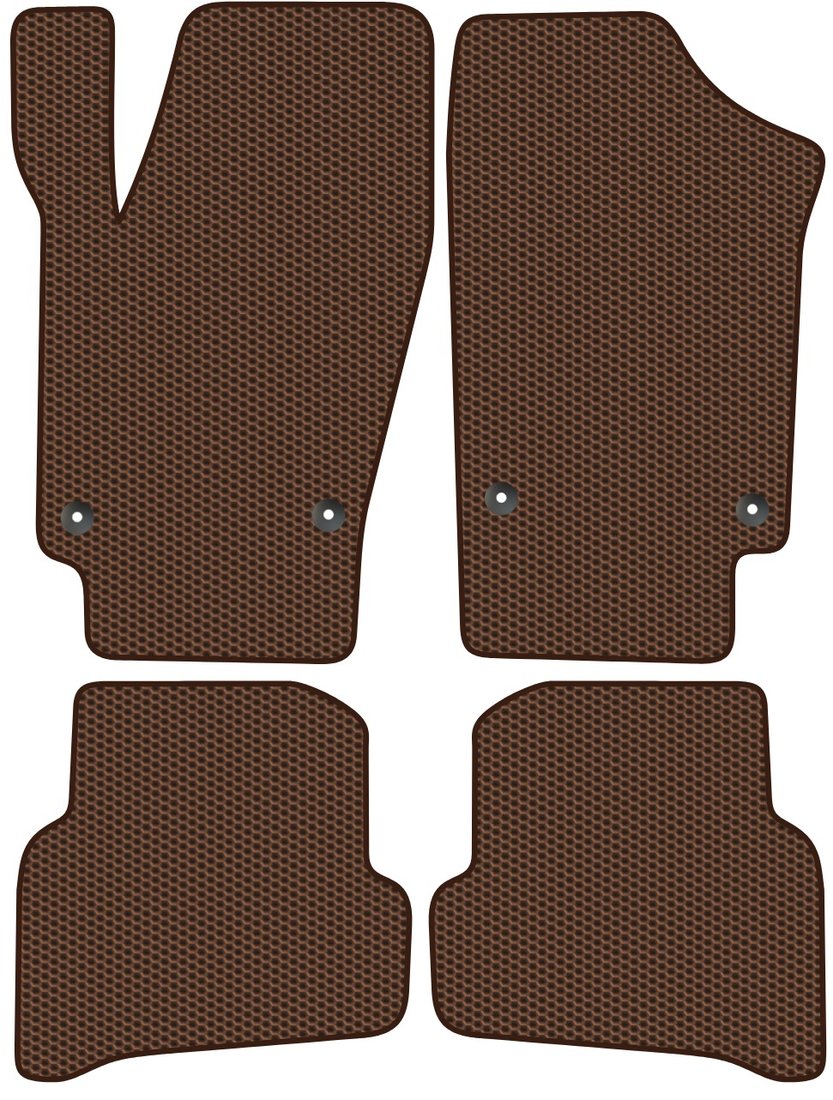 

Комплект ковриков для авто Alicosta Volkswagen Polo V (хэтчбек 5 дв / Mk5) 2008 - 2014 (коричневый, сота)