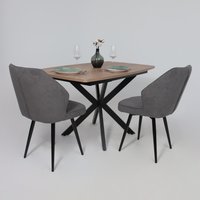 Кухонный стол AksHome Twist (дуб табачный/черный)