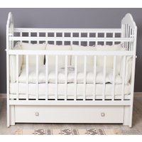 Классическая детская кроватка Incanto Pali с ящиком универсальный маятник (белый)