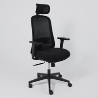 Офисное кресло AksHome Gem (сетка/ткань, черный/черный полиамид)