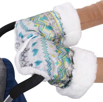 Муфты для рук Nika РС1 (вязаный, бирюзовый)