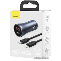 Автомобильное зарядное Baseus Golden Contactor Pro Dual Quick Charger U+C 40W Set TZCCJD-B0G