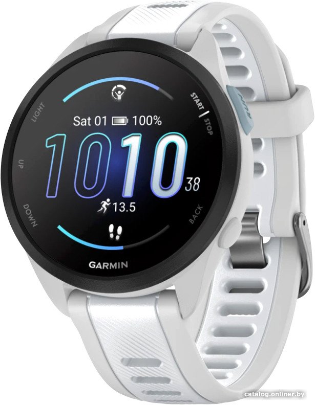 Умные часы Garmin Forerunner 165 Music (туманно-серый/белый камень)