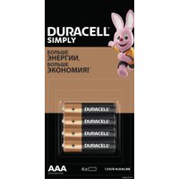 Батарейка DURACELL Simply AAA LR03 4 шт.