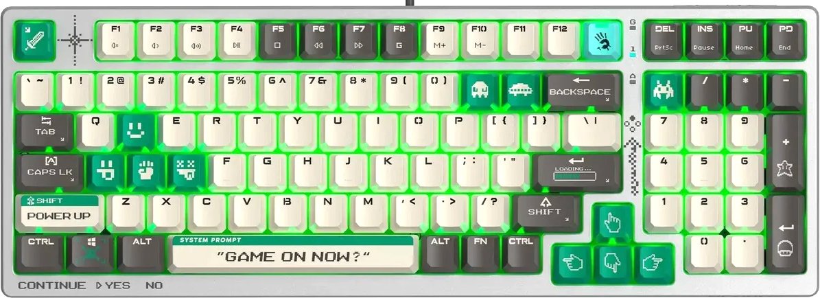 

Клавиатура A4Tech Bloody S98 Pixels Green (Bloody BLMS Red Plus, нет кириллицы)