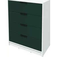 Комод Интерлиния Концепт КТ-К80 Глосс ( белый платинум/изумруд)