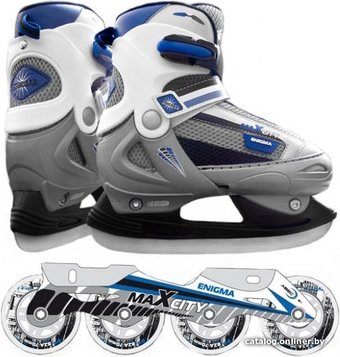 Роликовые коньки MaxCity Enigma Combo Boy (р. 30-33, серый/синий)