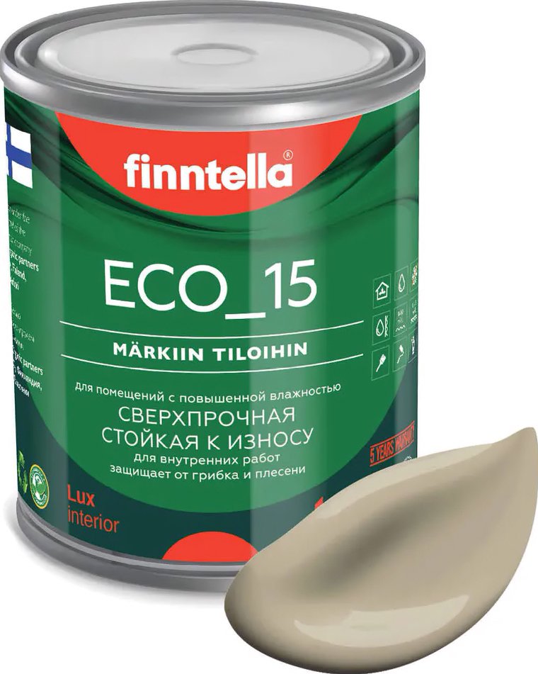 

Краска Finntella Eco 15 Vuori F-10-1-1-FL088 0.9 л (бежевый хаки)