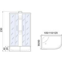 Душевая кабина Мономах XL Б/К 120/90/44 МЗ L
