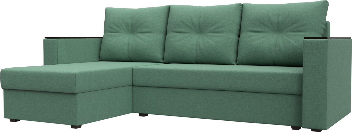 

Угловой диван Лига диванов Атланта без стола левый 126165L (рогожка амур зеленый)