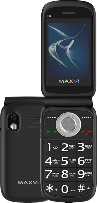 

Кнопочный телефон Maxvi E6 (черный)
