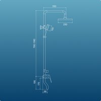 Душевая система  РМС PL7BL-009DK