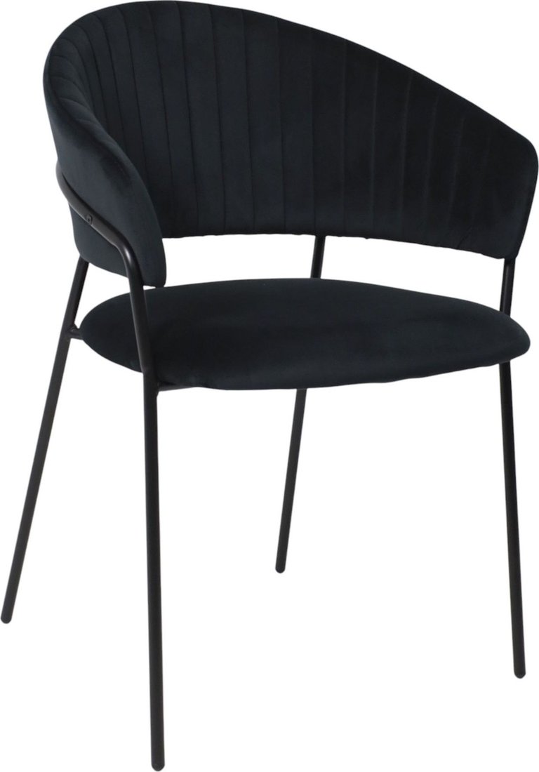 

Стул с подлокотниками Алвест AV 433 (черный бархат H-75/черный)