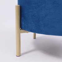 Пуфик AksHome Boot (синий велюр/золото)